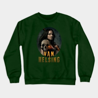 Vanessa van Helsing Medallion Orange Crewneck Sweatshirt